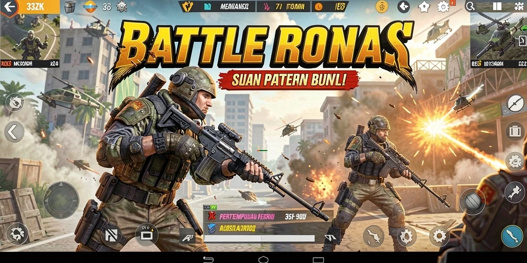 Tampilan seru dari gameplay 33ZK di arena Battle Royale.