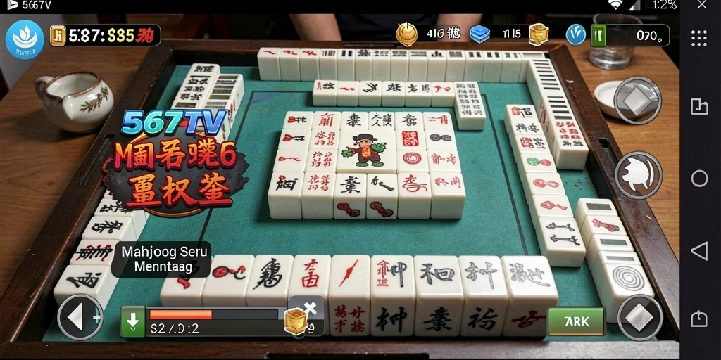 Tampilan gameplay Mahjong dari 567TV yang menarik dan penuh tantangan.