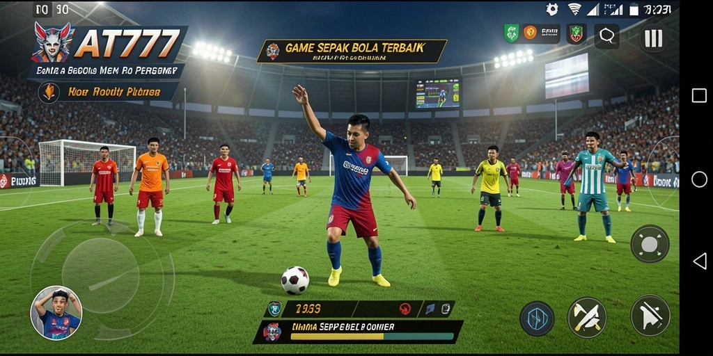 Tampilan gameplay AT777 yang seru dan menarik dalam sepak bola.