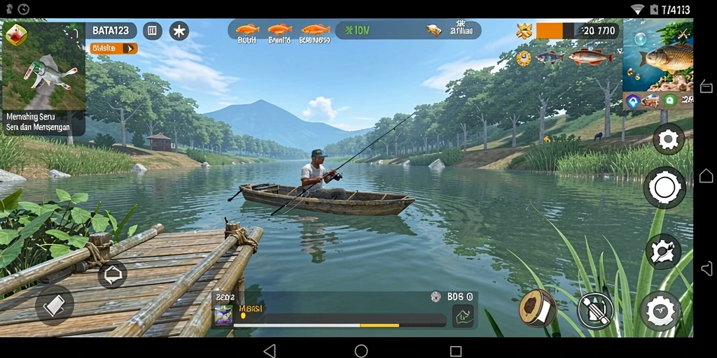 Screenshot utama BATA123 menunjukkan momen menangkap ikan yang mendebarkan.