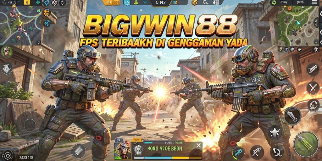 Screenshot gameplay dari <strong>BIGWIN88</strong>, menampilkan aksi tembak-menembak yang seru.