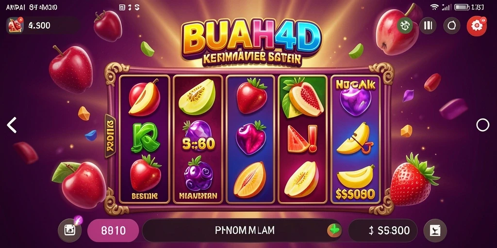 Tampilan gameplay menarik dari permainan Slot BUAH4D.