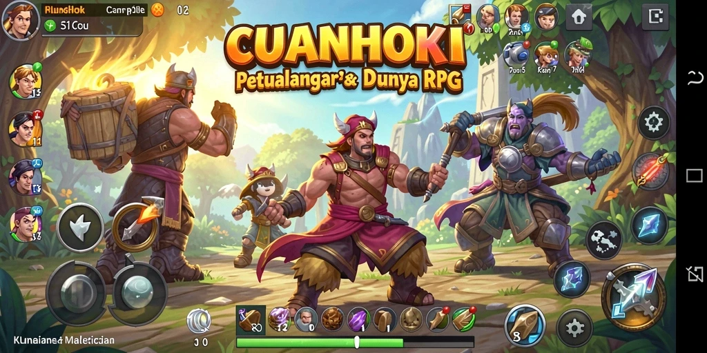 Screenshot gameplay CUANHOKI dengan aksi petualangan seru.