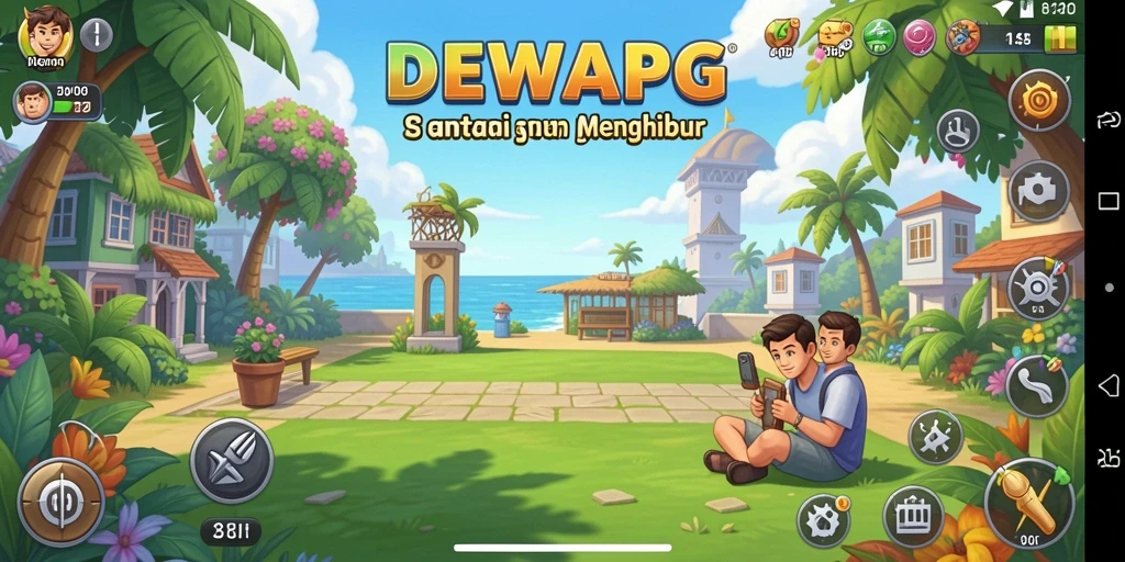 Tampilan gameplay DEWAPG yang ceria dan menyenangkan.