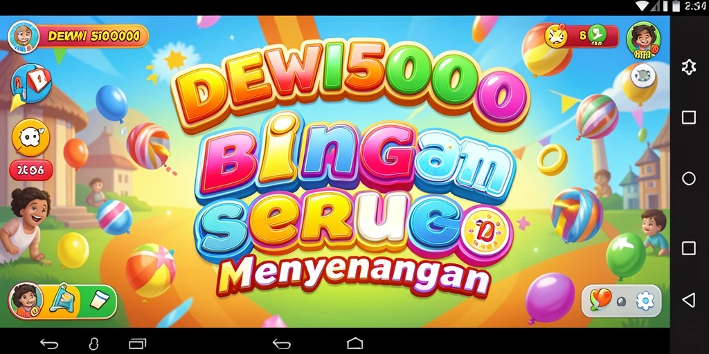 Screenshot gameplay DEWI5000 menampilkan keseruan bermain Bingo.