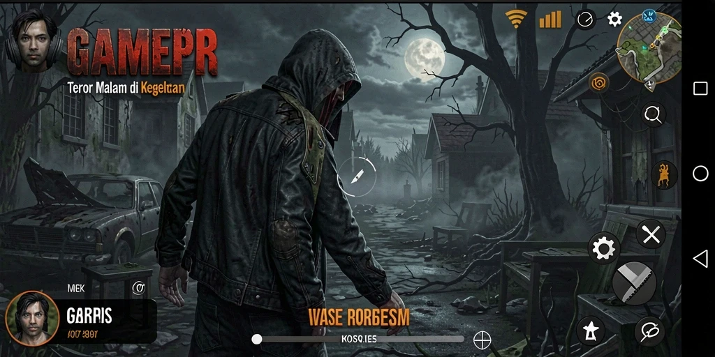 Gameplay GAMERP yang menegangkan dan menakutkan saat menjelajahi kegelapan.
