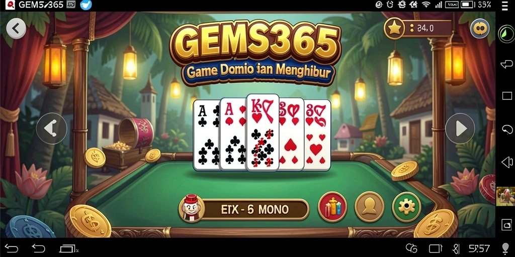 Tampilan gameplay GEMS365 yang menarik dan interaktif.