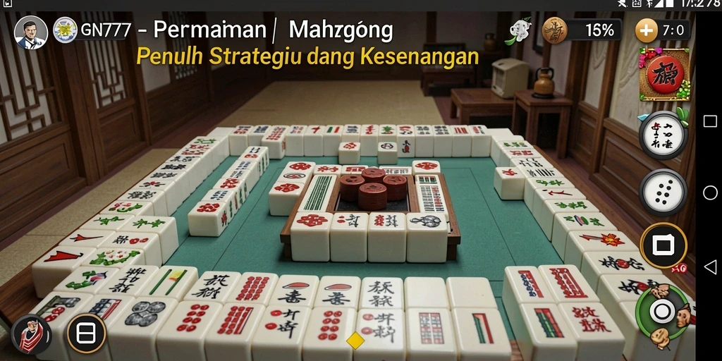 Tampilan gameplay Mahjong yang seru dan menarik di GN777.
