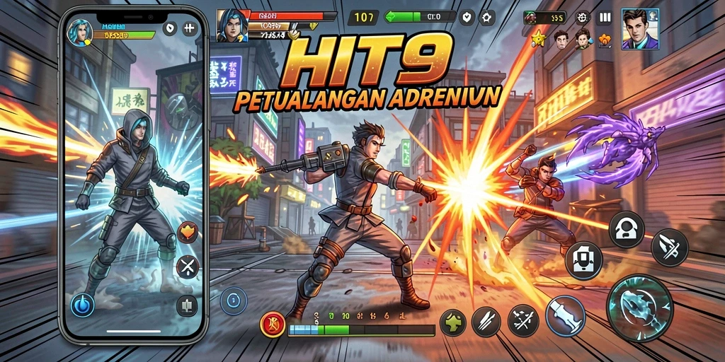 Screenshot fitur gameplay menampilkan aksi petualangan yang seru di HIT9.