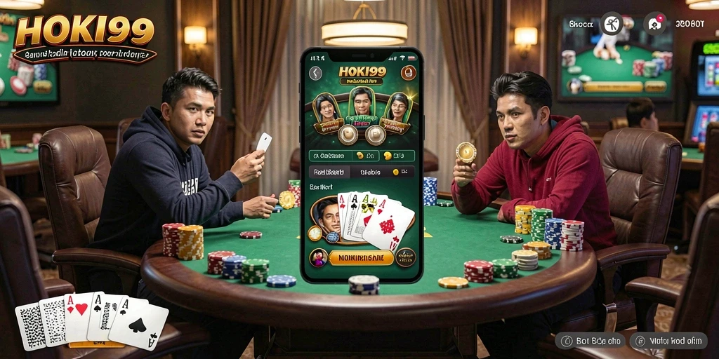 Tampilan menarik dari permainan Poker di HOKI99.