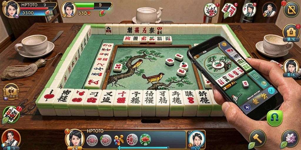 Gameplay seru Mahjong di HPTOTO dengan grafis menarik.