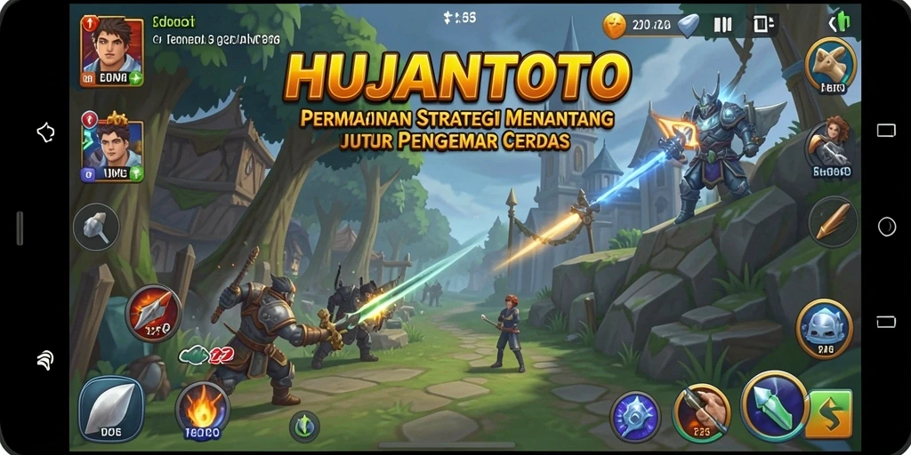 Tampilan gameplay strategis yang menarik di HUJANTOTO.