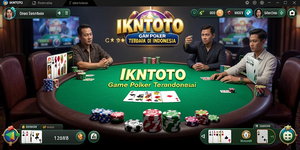 Screenshot gameplay IKNTOTO yang menampilkan suasana bermain Poker.