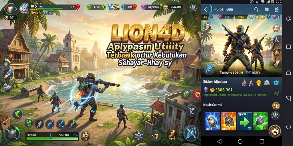 Screenshot LION4D menunjukkan tampilan antarmuka yang intuitif dan fitur-fitur utama.