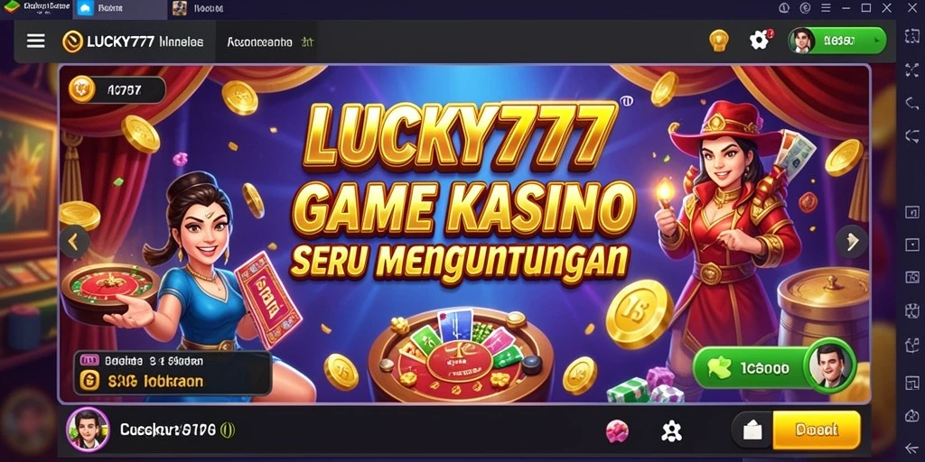 Tampilan menarik dari gameplay Kasino LUCKY777 yang seru.