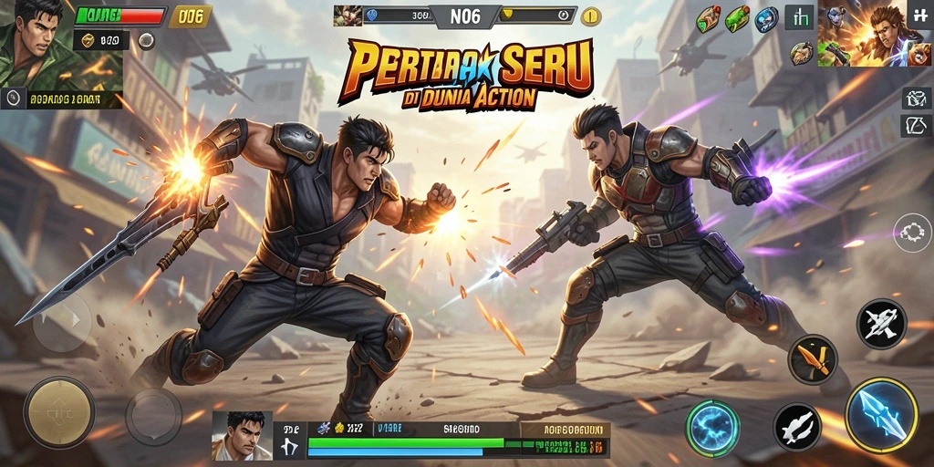 Tampilan seru gameplay N06 dengan aksi menarik.