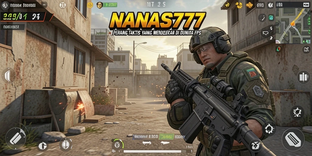 Tangkapan layar gameplay NANAS777 menampilkan aksi tembak-menembak yang intens dan seru.