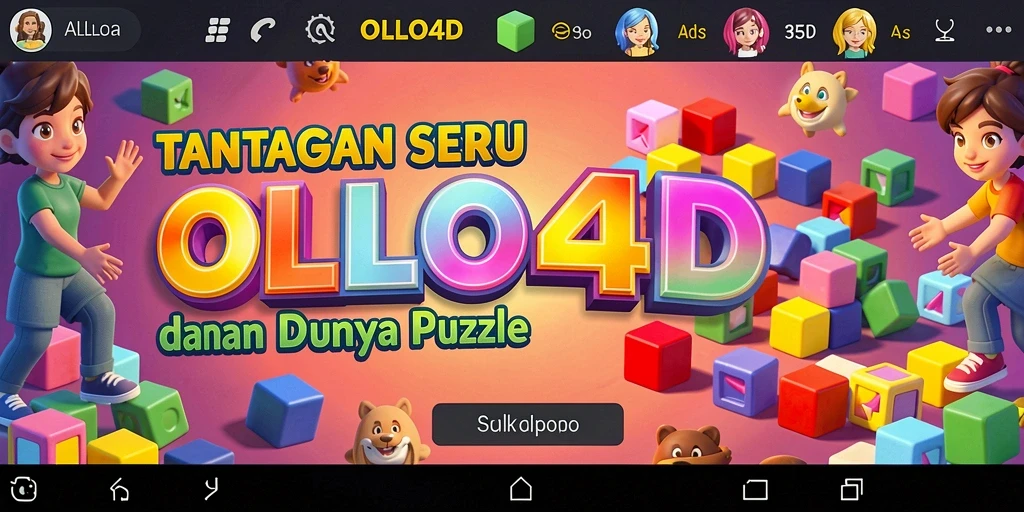 Screenshot utama OLLO4D menunjukkan gameplay menarik dengan teka-teki yang menantang.