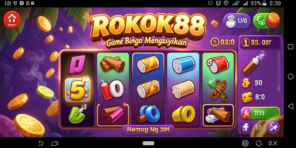 Tampilan gameplay Bingo yang menyenangkan di ROKOK88.