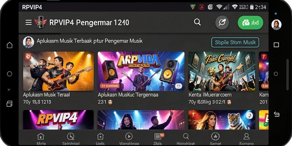 Tangkapan layar RPVIP4 menampilkan pengalaman bermain musik yang interaktif dan menyenangkan.