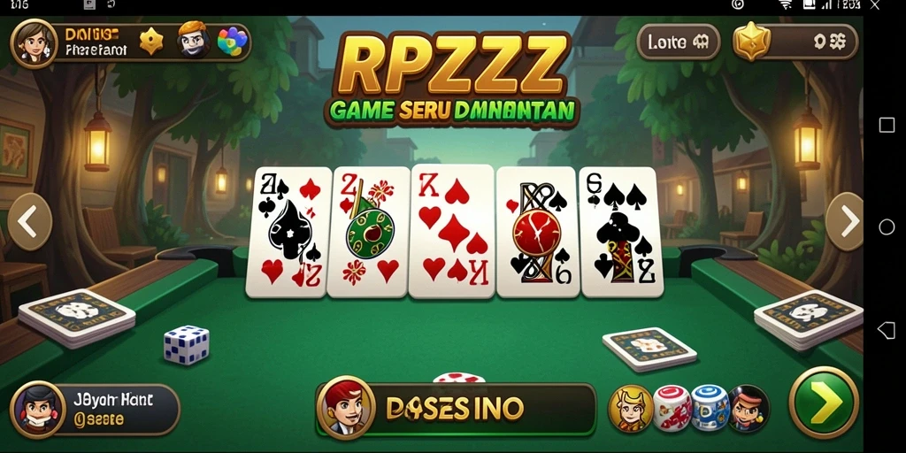 Tampilan utama gameplay RPZZZ dengan suasana Domino yang seru.