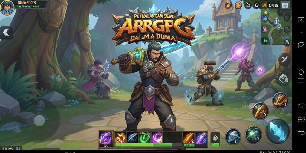 Tampilan gameplay SINAR123 yang menarik dengan aksi seru dan karakter unik.