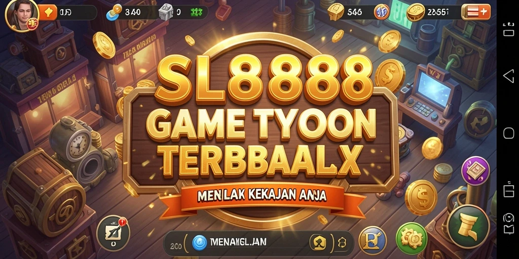 Tampilan permainan SL888 yang menampilkan manajemen bisnis strategis.