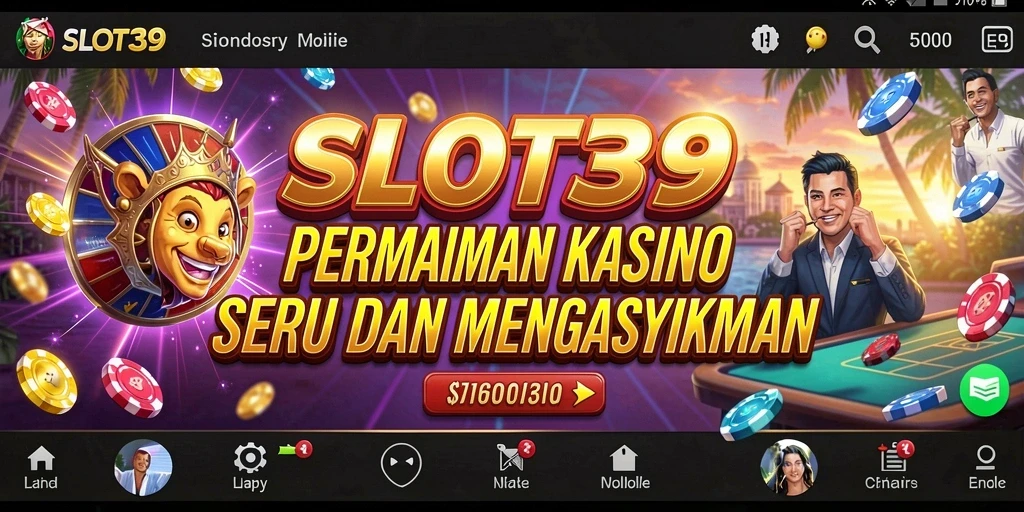 Tangkapan layar gameplay SLOT39 menampilkan keseruan permainan kasino.