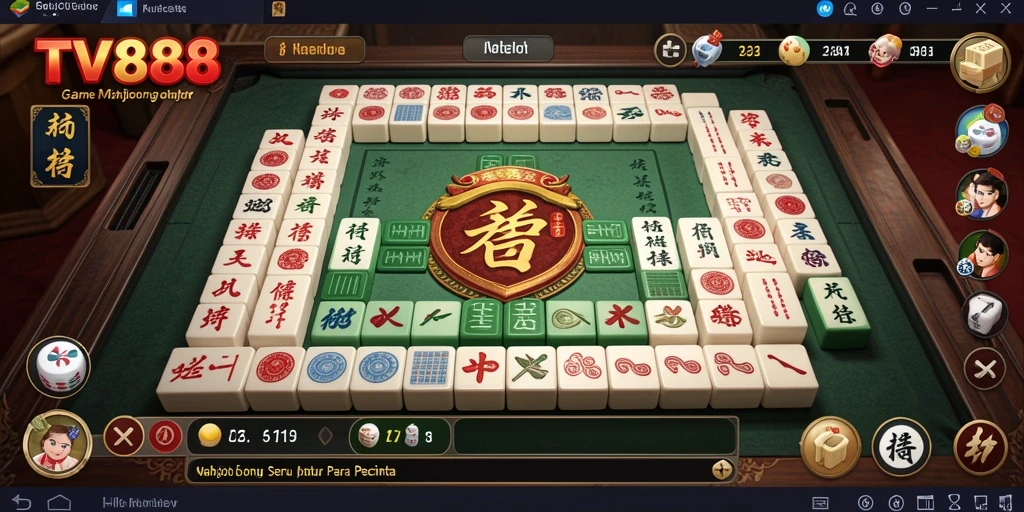 Tampilan gameplay seru di TV888, permainan Mahjong menantang.