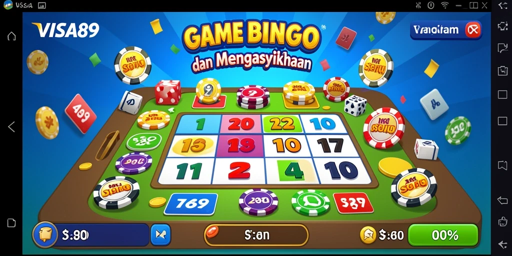 Tangkapan layar utama VISA89 menampilkan gameplay Bingo yang seru dan interaktif.